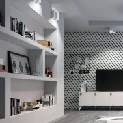 Applique Foster in gesso bianco verniciabile 4xGU10 IN.TEC.