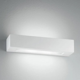 Applique Candida in gesso bianco verniciabile 2xE14 IN.TEC. 2