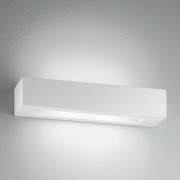 Applique Candida in gesso bianco verniciabile 2xE14