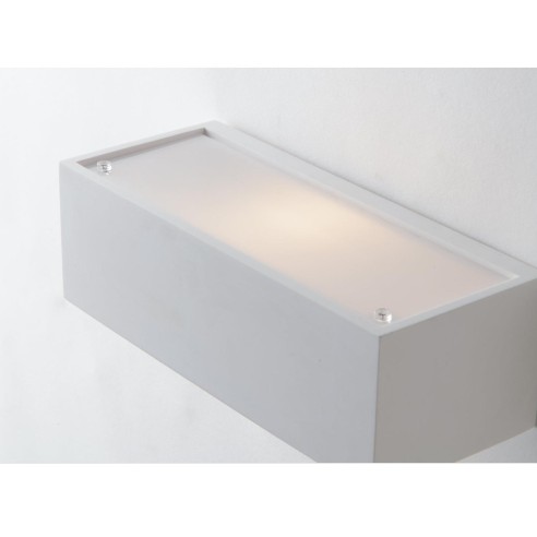 Applique Candida in gesso bianco verniciabile 2xE14 IN.TEC.