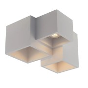 Plafoniera Foster in gesso bianco verniciabile 3xGU10 IN.TEC.