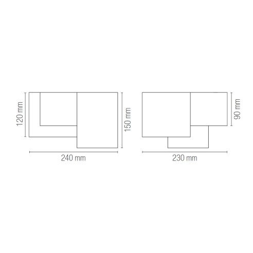 Plafoniera Foster in gesso bianco verniciabile 3xGU10 IN.TEC.
