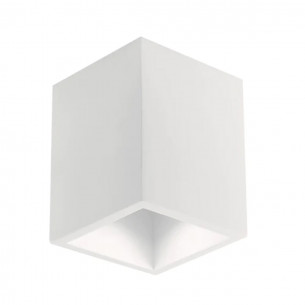 Plafoniera Foster in gesso bianco verniciabile 1xGU10 IN.TEC.