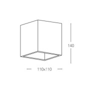 Plafoniera Foster in gesso bianco verniciabile 1xGU10 IN.TEC.