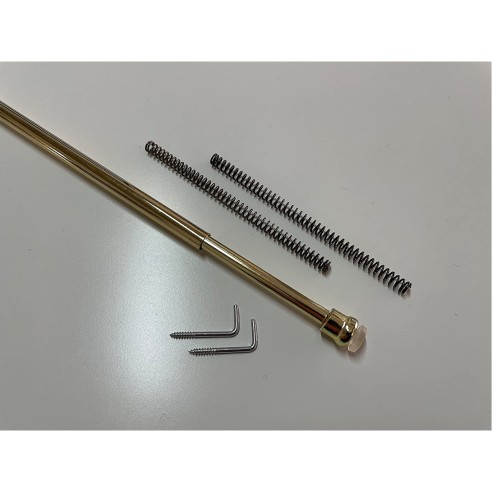 Bacchetta per tende D. 8 mm a pressione, astina tonda a molla dorata 1pz