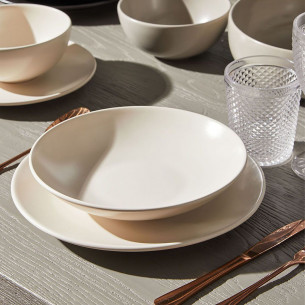 Piatto fondo 22 cm gres porcellanato Ritual crema di Tognana 2