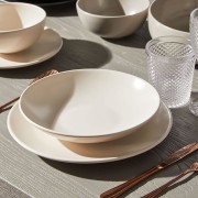 Piatto fondo 22 cm gres porcellanato Ritual crema di Tognana