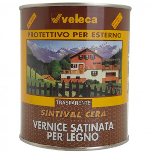 Vernice di finitura trasparente satinata per legno Sintival Cera Veleca