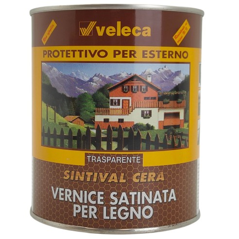 Vernice di finitura trasparente satinata per legno Sintival Cera Veleca