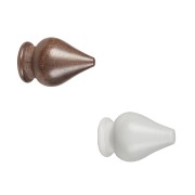 Terminali per bastone tende legno 2pz modello Cono