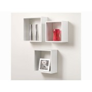 Set 3 mensole Cubo bianco Kimono