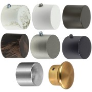 Terminali per bastone tende in metallo 2pz D. 20mm Tappo Errebi