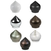 Terminali per bastone tenda in metallo 2pz Bulbo Errebi