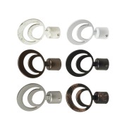 Terminali per bastone tende in metallo 2pz D. 20mm Cerchio