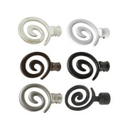 Terminali per bastone tende in metallo 2pz D. 20mm Spirale Errebi