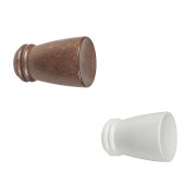 Terminali per bastone tende legno 2pz Tromba Errebi