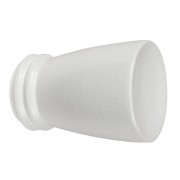 Terminali per bastone tende legno 2pz Tromba bianco Errebi