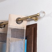 Terminale per bastone tende in metallo 1pz D. 20mm Sfera vetro oro satinato