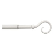 Mini Kit bastone per tenda estensibile in metallo D. 12mm Ricciolo bianco