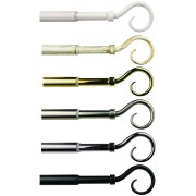 Mini Kit bastone per tenda estensibile in metallo D. 12mm Ricciolo Errebi