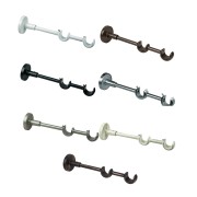 Supporto doppio aperto per bastone tende D. 20mm metallo Errebi