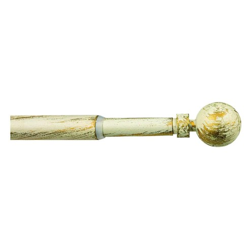 Mini Kit bacchetta per tende estensibile in metallo D. 12 mm Palla avorio e oro