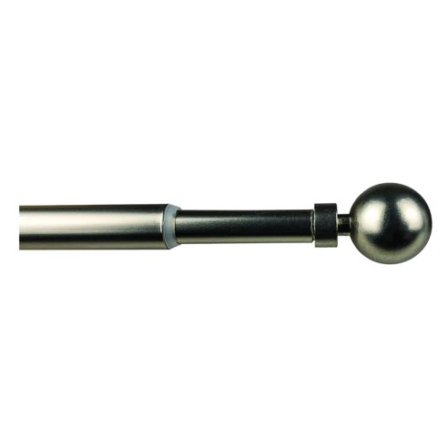 Mini Kit bacchetta per tende estensibile in metallo D. 12 mm Palla nichel