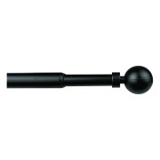 Mini Kit bacchetta per tende estensibile in metallo D. 12 mm Palla nero