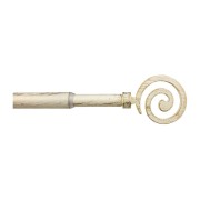 Kit bastone per tenda estensibile Spirale 40/70 cm Mini Ø 12 mm Errebi avorio e oro