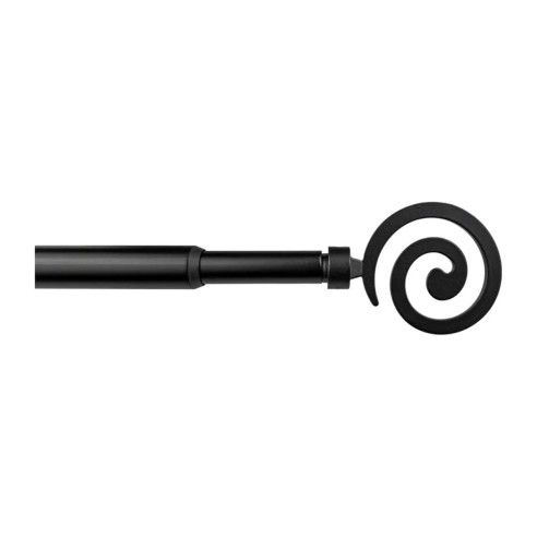 Kit bastone per tenda estensibile Spirale 40/70 cm Mini Ø 12 mm Errebi nero