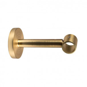 Supporto singolo chiuso per bastone tende metallo D. 20mm oro satinato Errebi