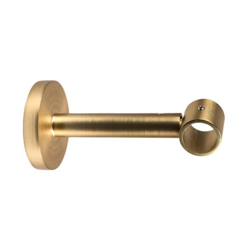 Supporto singolo chiuso per bastone tende metallo D. 20mm oro satinato Errebi