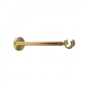 Supporto singolo aperto per bastone tende metallo D. 20mm 20-30cm oro satinato