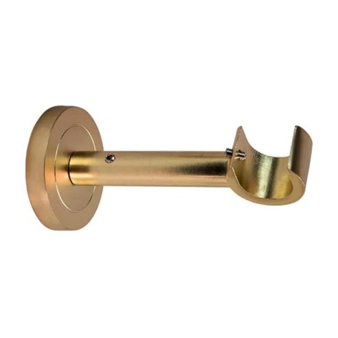 Supporto singolo aperto per bastone tende metallo D. 20mm 15 cm oro Errebi