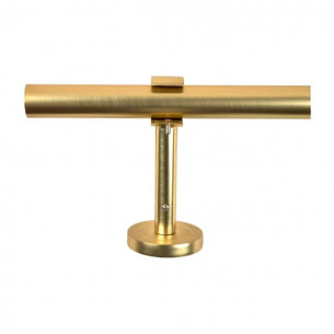 Supporto singolo aperto per bastone tende metallo D. 20mm 15 cm oro Errebi 2