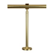 Supporto singolo aperto per bastone tende metallo D. 20mm 20-30cm oro satinato