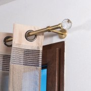 Supporto singolo aperto per bastone tende metallo D. 20mm 20-30cm oro satinato