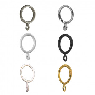 Anello per bastone tende Ø 12mm metallo, 6pz Errebi