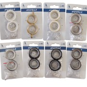 Anello per bastone tende Ø 20 mm metallo, 8pz