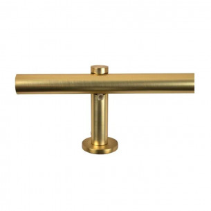 Supporto singolo aperto per bastone tende metallo D. 20mm Modern design oro satinato 2