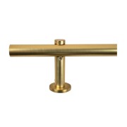 Supporto singolo aperto per bastone tende metallo D. 20mm Modern design oro satinato
