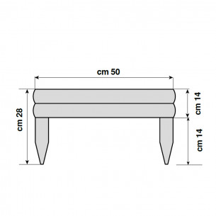 Bordura per aiuole in legno impregnato Vampiro 50x H14/28 cm Verdelook 2