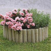 Bordura per aiuole in legno impregnato rotolo 200x20x5 cm Verdelook