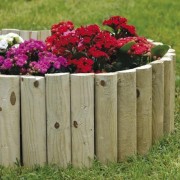 Bordura per aiuole in legno impregnato rotolo 200x20x5 cm Verdelook