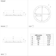 PADROGIANO-Z plafoniera Smart LED RGBW dimmerabile Eglo dimensioni