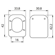 Sedile WC compatibile Conca Bianco misure