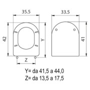 Sedile WC compatibile Esedra MDF FSC Bianco misure