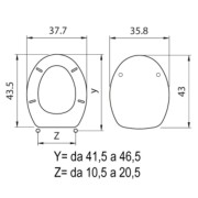 Seduta WC universale Start MDF FSC Bianco misure