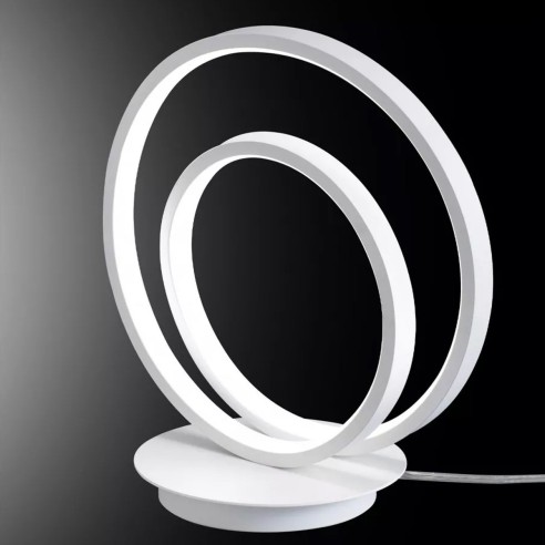 Lampada da tavolo Kara LED integrato bianco Ø25 cm Novecento lampadari