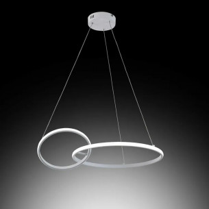 Lampadario kara LED alluminio bianco 1600 lm, Novecento 2